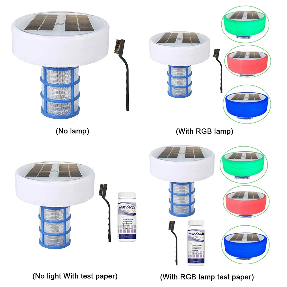 Solar Pool Ionizer Purifier/ Kills-Algae/ Swimming Pool Water Purifiers/ Chlorine-Free Sun Shock &/Water Purifier For Outdoor Hot Tub