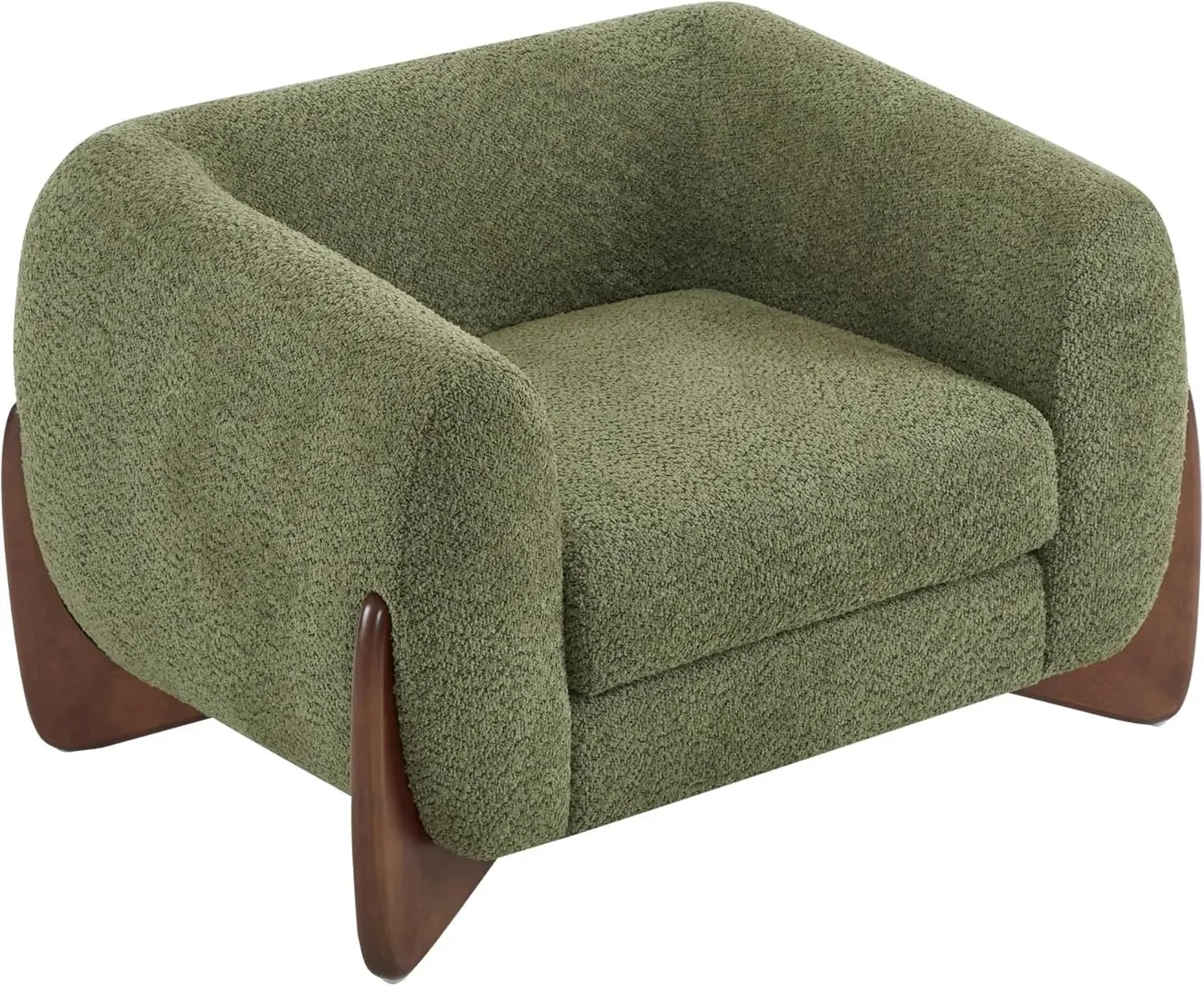 Holly Modern Boucle Fabric Upholstered Club Chair for Living Room, Home Office, Apartment, Relaxing Chair