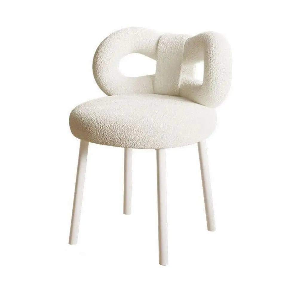 Vanity Stool with Bowknot Backrest Living Room Women/Girls Bedroom Makeup Chair