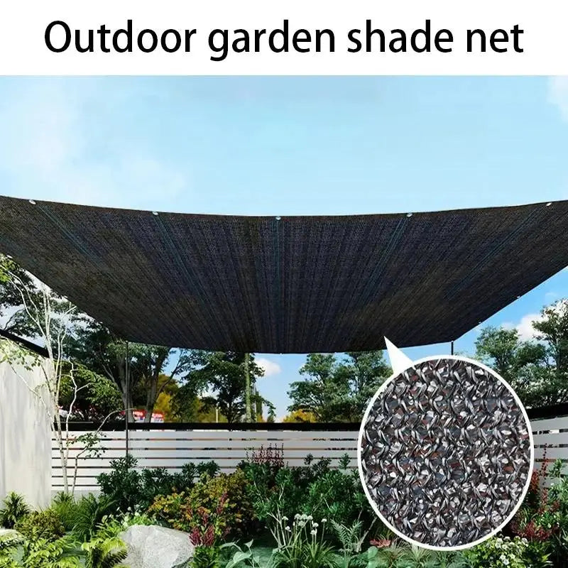 Black High-Density Polyethylene Sunshade Sail - Professional Anti-UV Design, 85%, Suitable for Terrace, Pergola, Courtyard