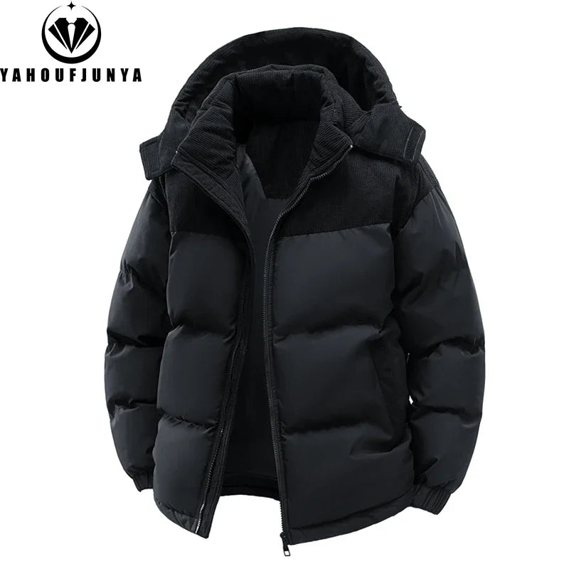 Autumn/ Winter Men Outdoor Removable Hooded Windbreak Jacket /Coats Men Warm Outwear Casual Fashion Solid Parkas/ Jacket Male Tops