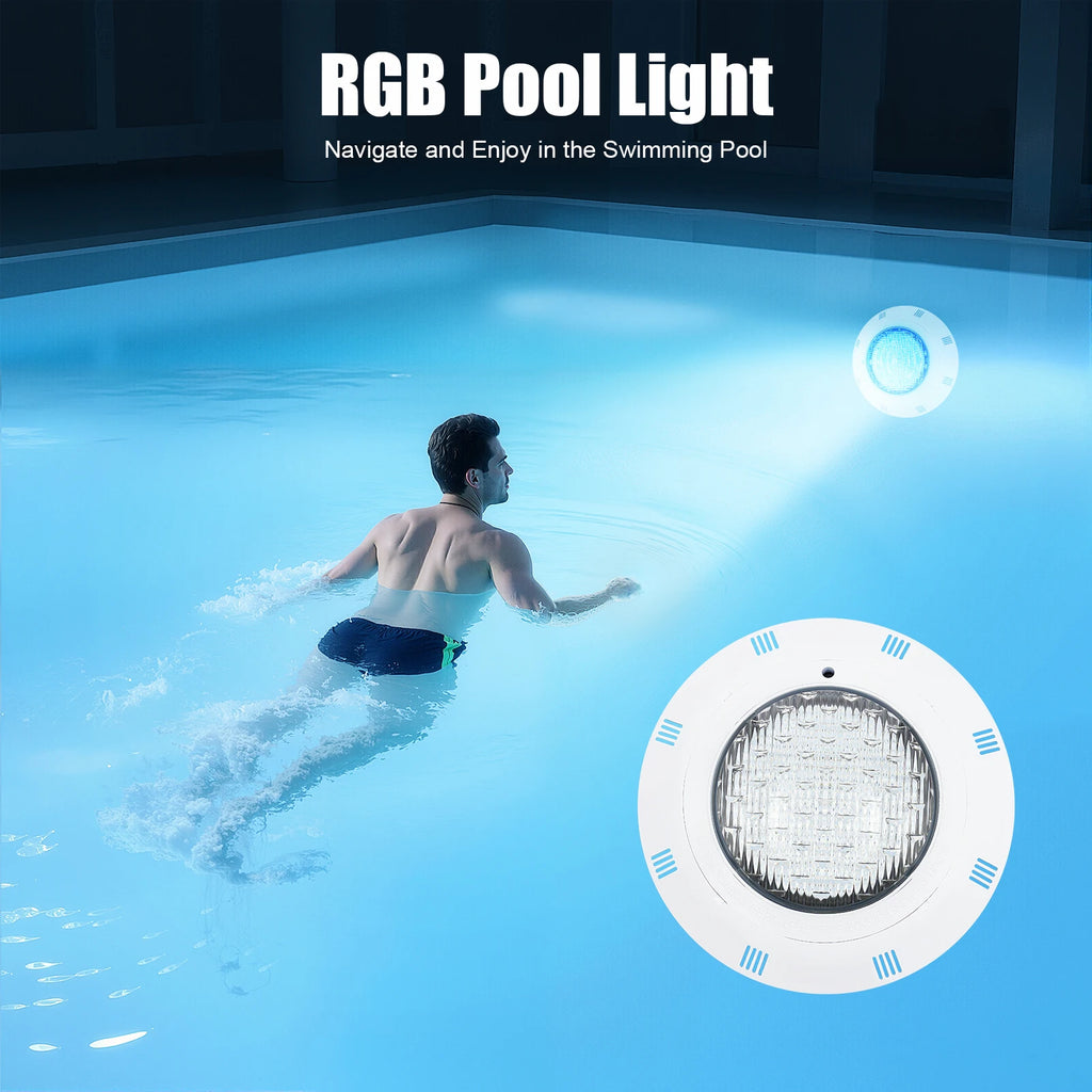 45W & 36W RGB LED Pool Light IP68 Waterproof 460/360 LEDs 2500/3600lm Remote Control for Swimming Pool/ Fountain/ Pond