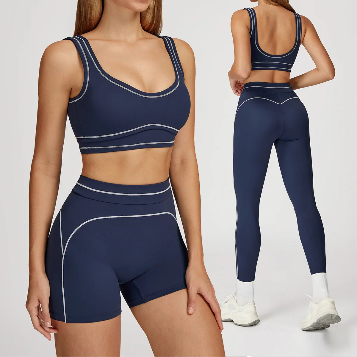 2 Piece Yoga Clothes Women Tracksuit Tracksuit Athletic Wear Fitness Suit Gym Workout Push Up Clothes Sports Bra Leggings Suit