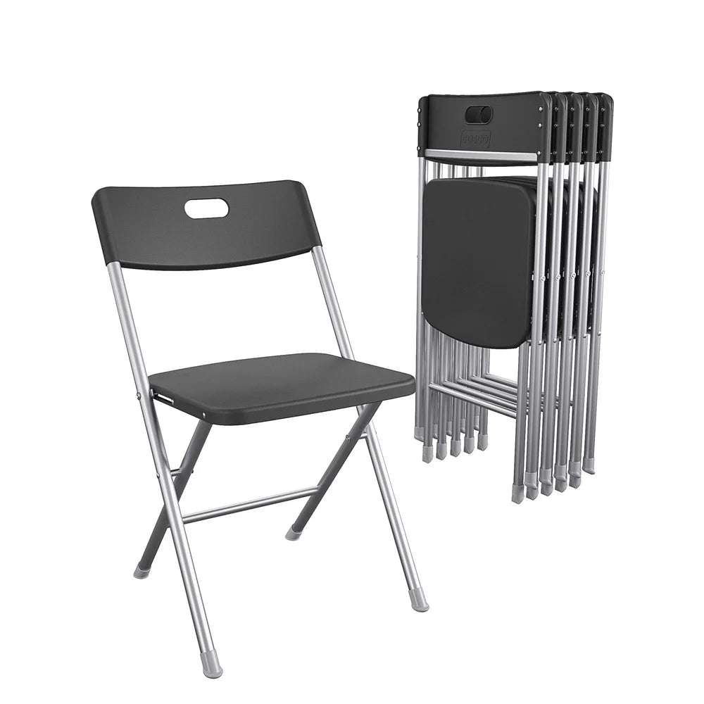 Resin Folding Chair with Steel Frame Comfortable Indoor/ Outdoor Seating/ Lightweight/ Portable/ Easy Storage/ Events/ Gatherings
