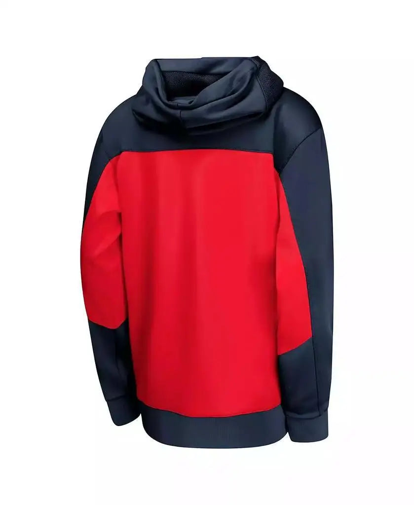 Nike | Big Boys and Girls Navy/Red Washington Wizards Authentic On-Court Showtime Performance Full-Zip Hoodie