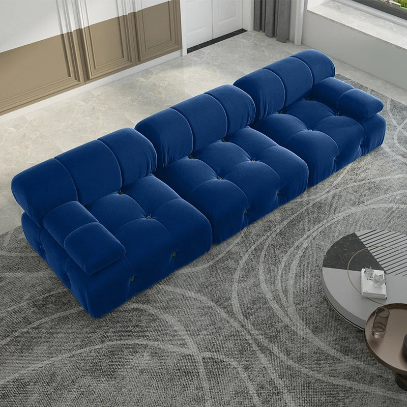 104" Minimalist Modular Sectional Sofas/ Modern Velvet Convertible Couches/ 3 Seats/ Living Room Sofa Sets for Office/ Apartment