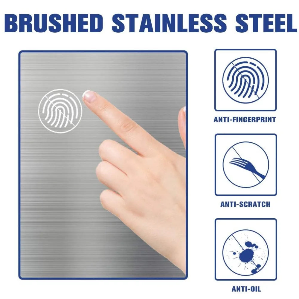 13 Gallon Automatic Touchless Trash Can with Odor Control | Stainless Steel Sensor Garbage Bin for Kitchen, Bathroom, Office