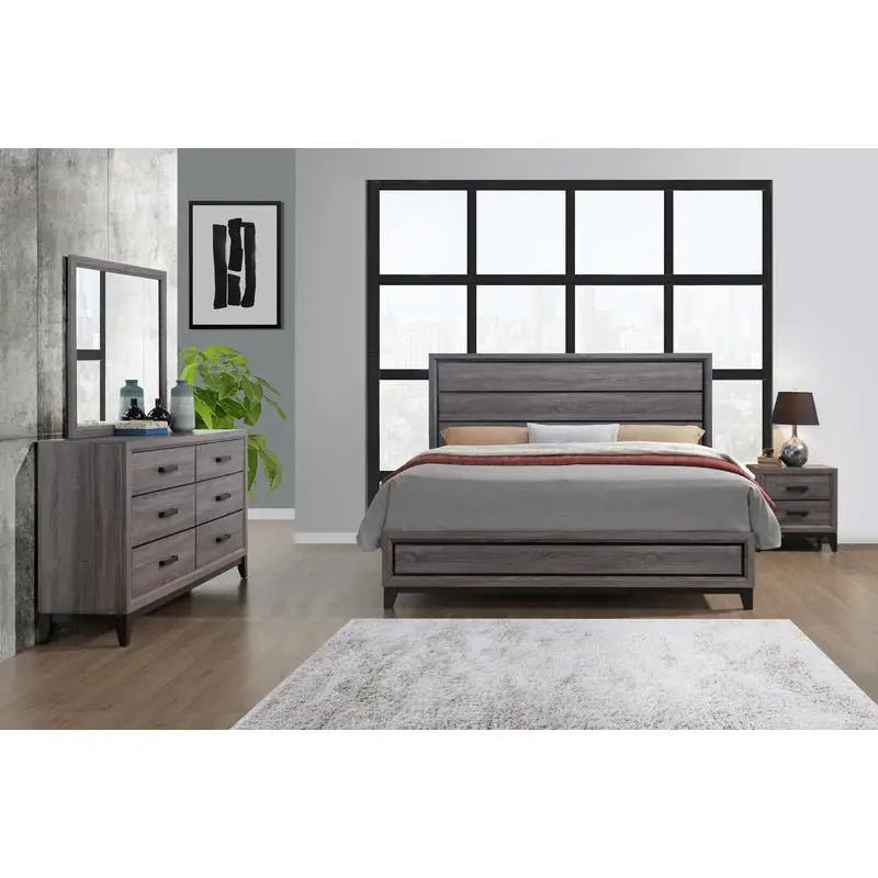 Mirage Grey 5-Piece Full Bedroom Set