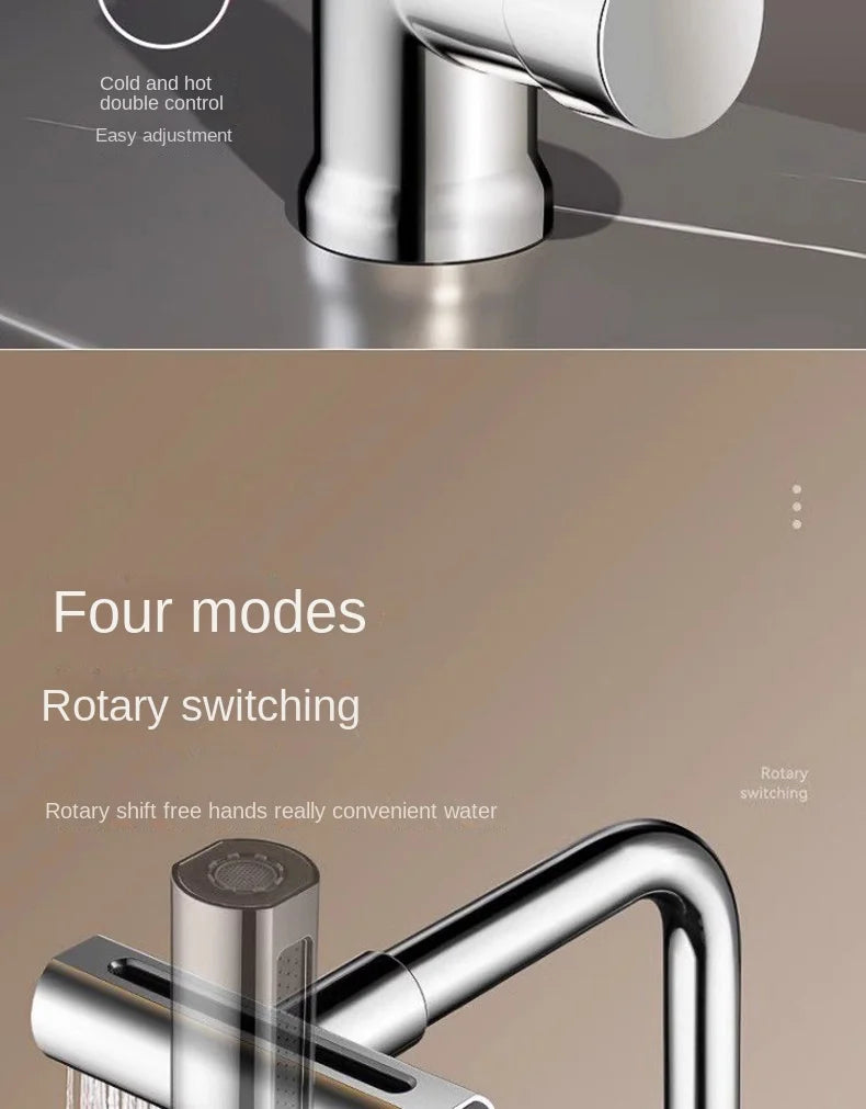 Kitchen Faucet, Rain Waterfall, Vegetable Washing Basin, Sink, Household Sink, Hot and Cold- Two in One, Pressurized Rotating