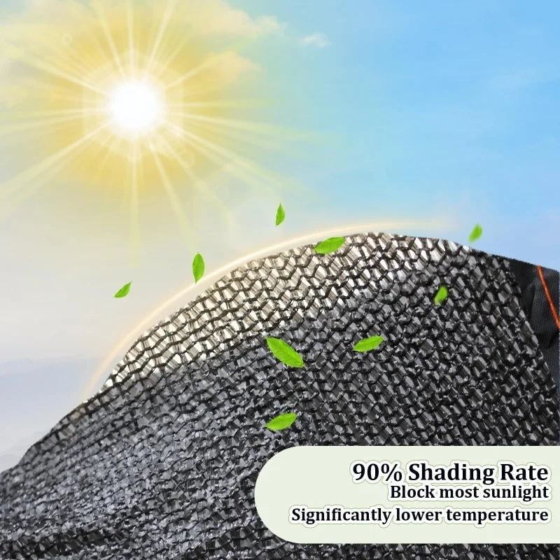Black High-Density Polyethylene Sunshade Sail - Professional Anti-UV Design, 85%, Suitable for Terrace, Pergola, Courtyard