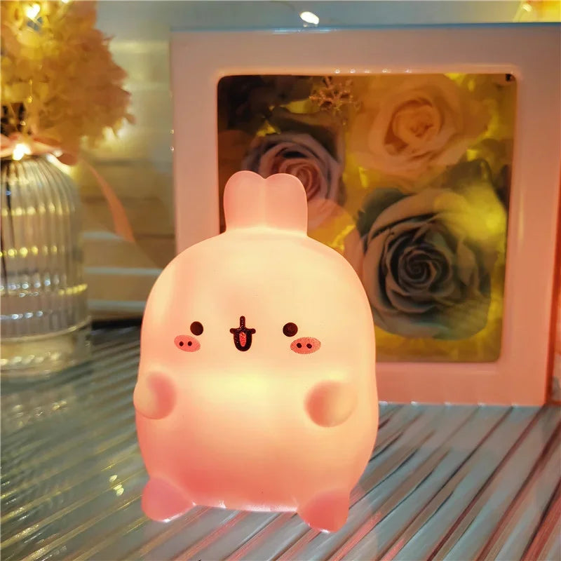 Rabbit Night Light/ Bedhead/ Bedroom LED Small Table Light/ Non Plug In/ Floor Stand/ Creative Atmosphere Night Light Decoration