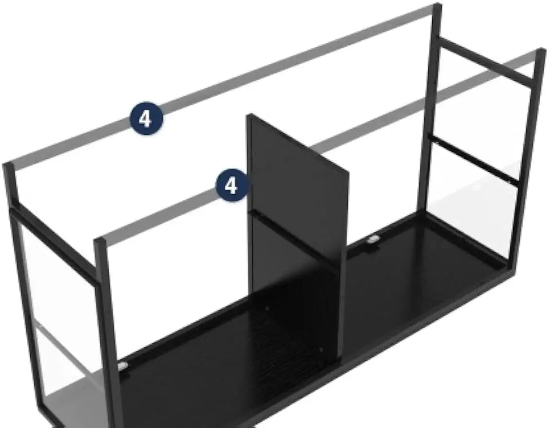 Storage Cabinet with 3-Color LED Lights, Sideboard Buffet with Solid Metal Legs, Modern Display Cabinet, Black