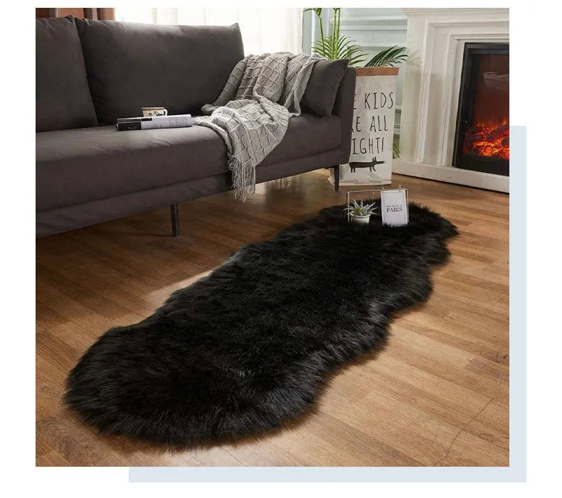 Imitation Sheepskin Carpet Fluffy Plush Rugs Luxury Fur Bedroom Bedside Carpet Living Room Sofa Area Rug Faux Wool Carpet
