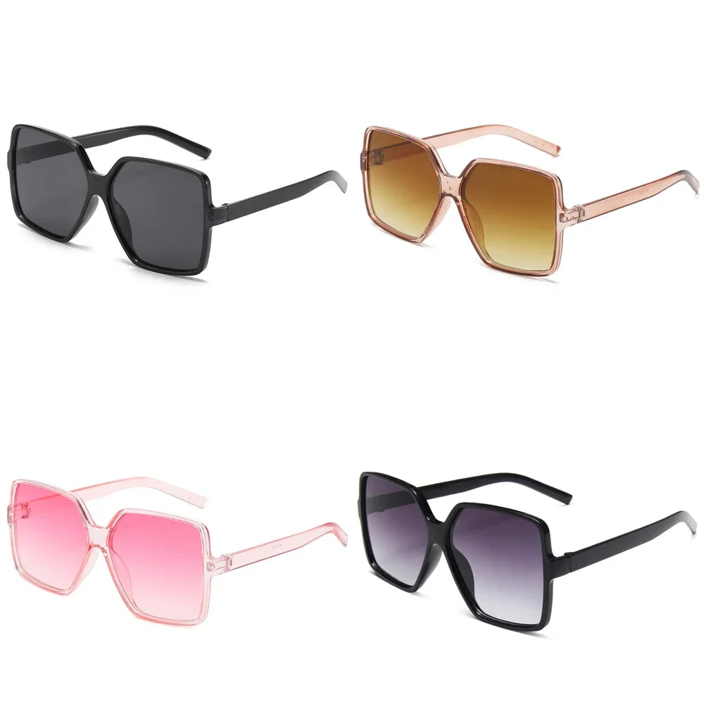 New Vintage Sunglasses Women/ Square Big Frame Sun Glasses Female Brand Designer Retro Shades Fashion