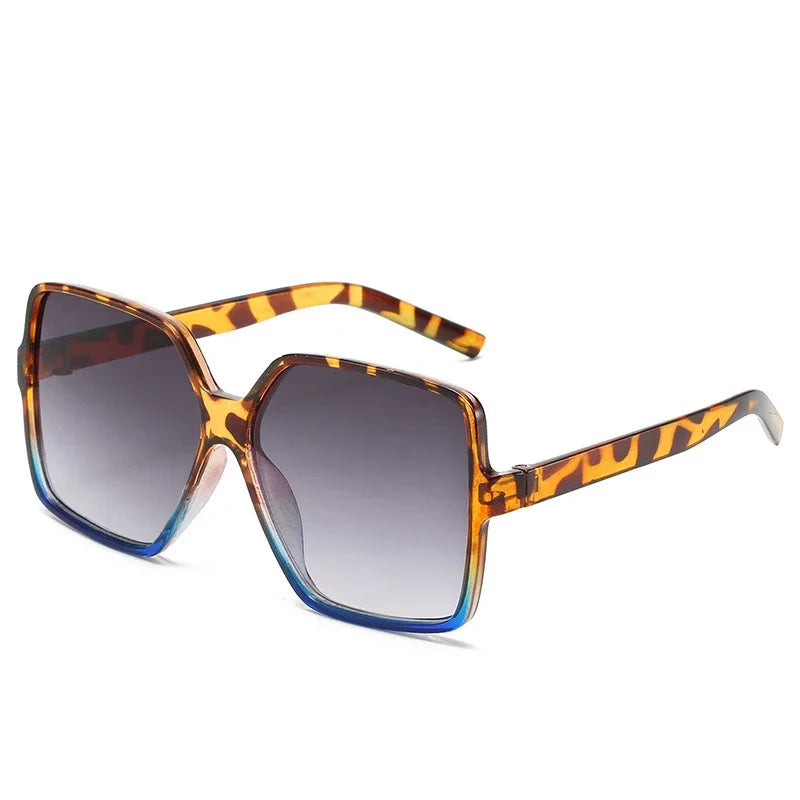 New Vintage Sunglasses Women/ Square Big Frame Sun Glasses Female Brand Designer Retro Shades Fashion