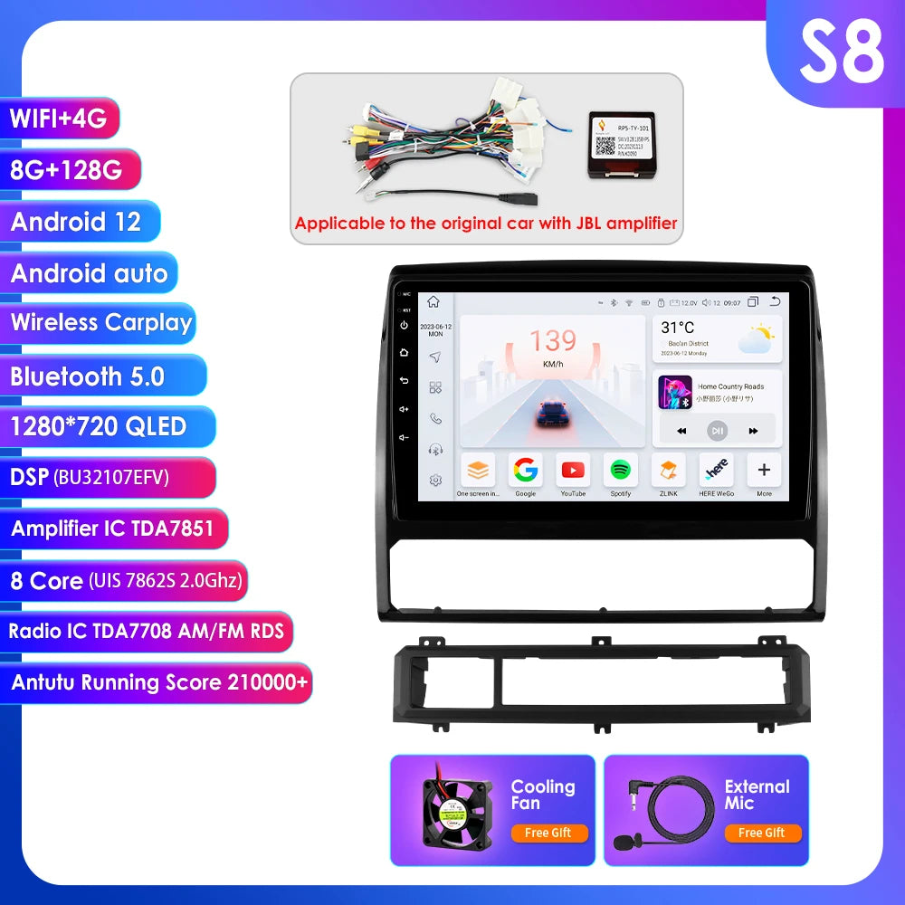 Android Auto Car Radio For Toyota Tacoma 2/Hilux 2005-2015 Multimedia player GPS Navi/ Stereo Car Intelligent Systems 4G Car Play