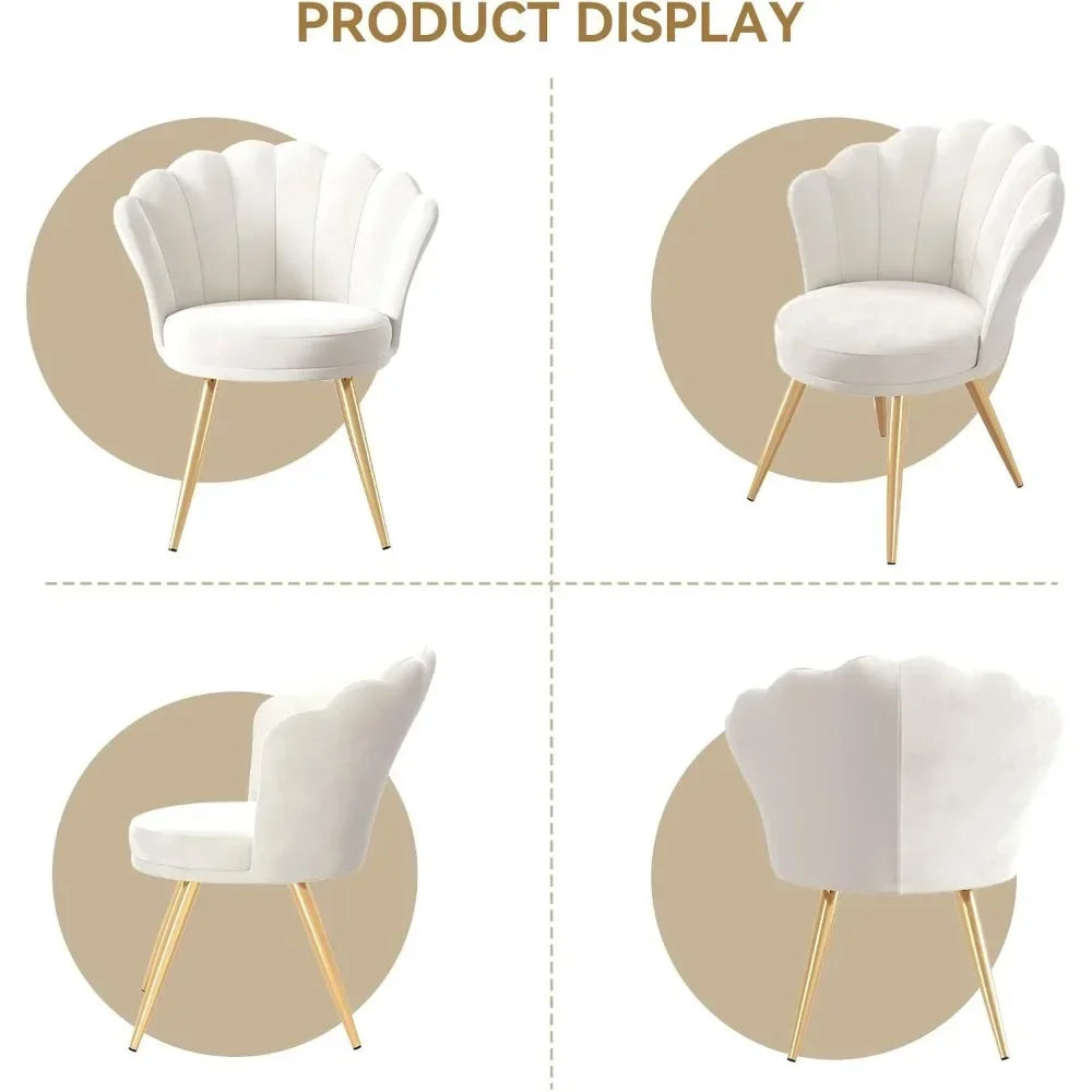 Luxurious Velvet Accent Chair with Gold Legs