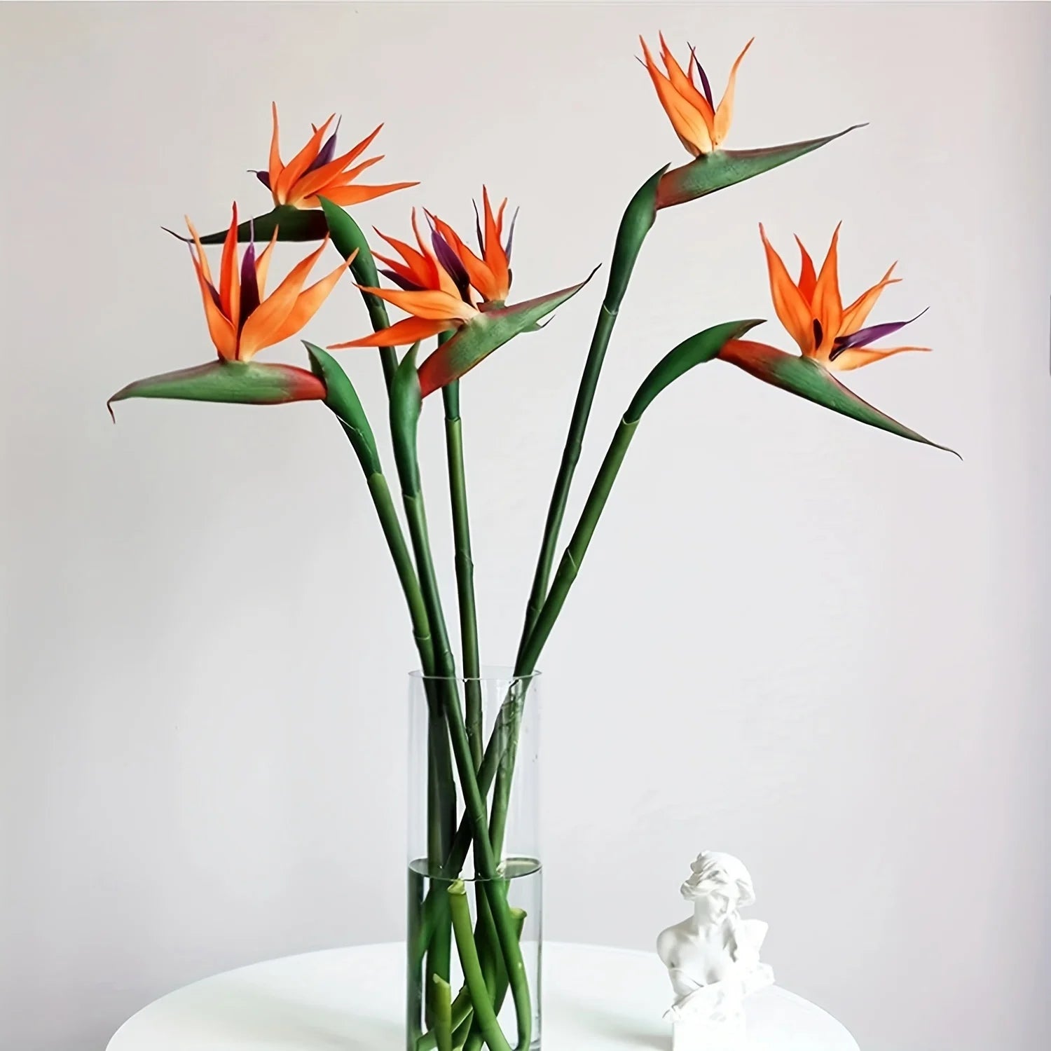 3pcs Artificial Bird Of Paradise Flowers/ Rubber Strelitzia 24.5'' Long Stem Flower Suitable For DIY Home Party Theme Decor
