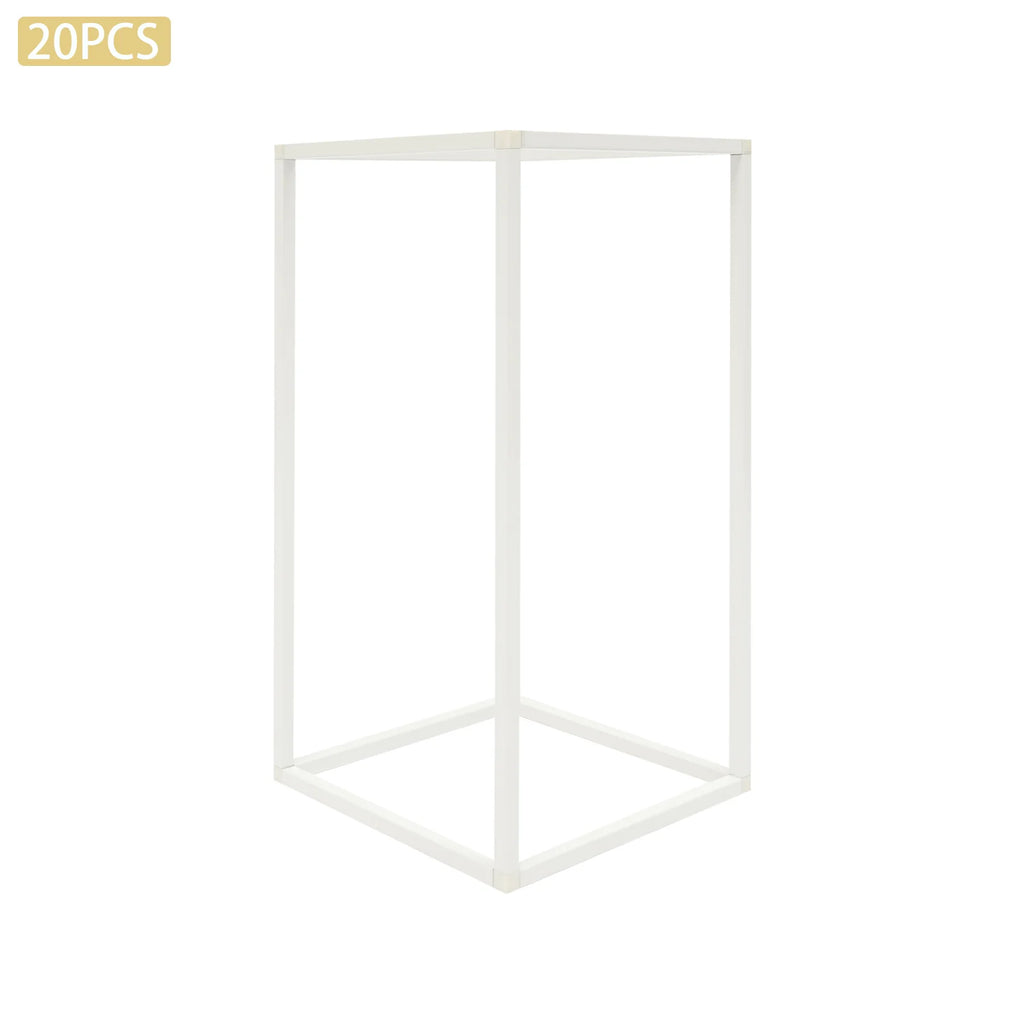 Geometric Flower Stand For Wedding/ 20 PCS Metal Flower Stand 21x21x40cm/ Freestanding Wedding Flower Stand