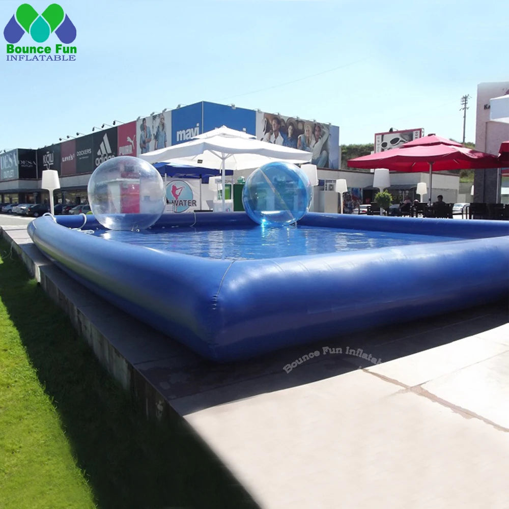 Portable Square Shape Inflatable Swimming Pool ,Water Zorb Walking Ball Pools For Outdoor Kids Activity/ Summer Water fun