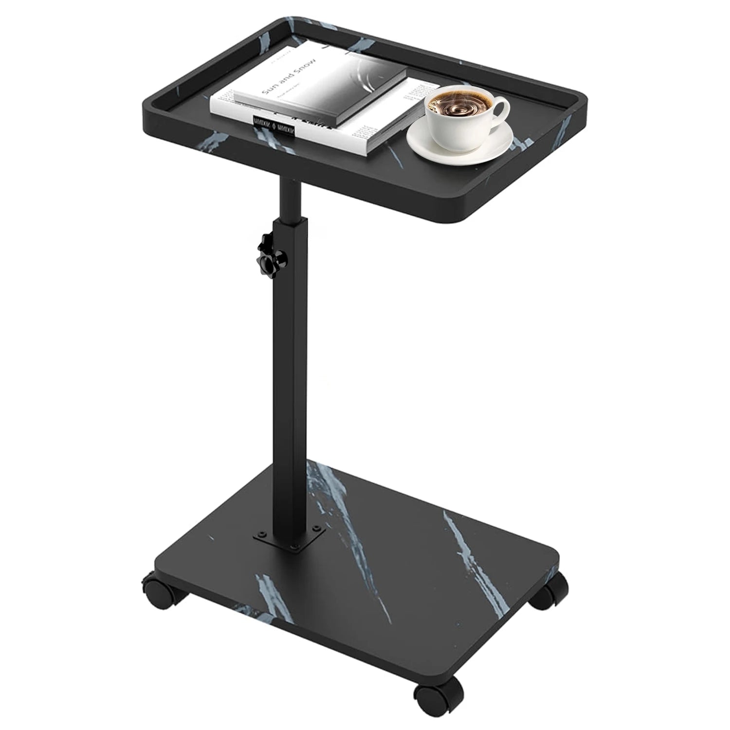 Sofa Side C Table Height Multifunctional Bathtub Tray Table for Home Living Room, Bedside Adjustable 360 Degree Rotating Bracket