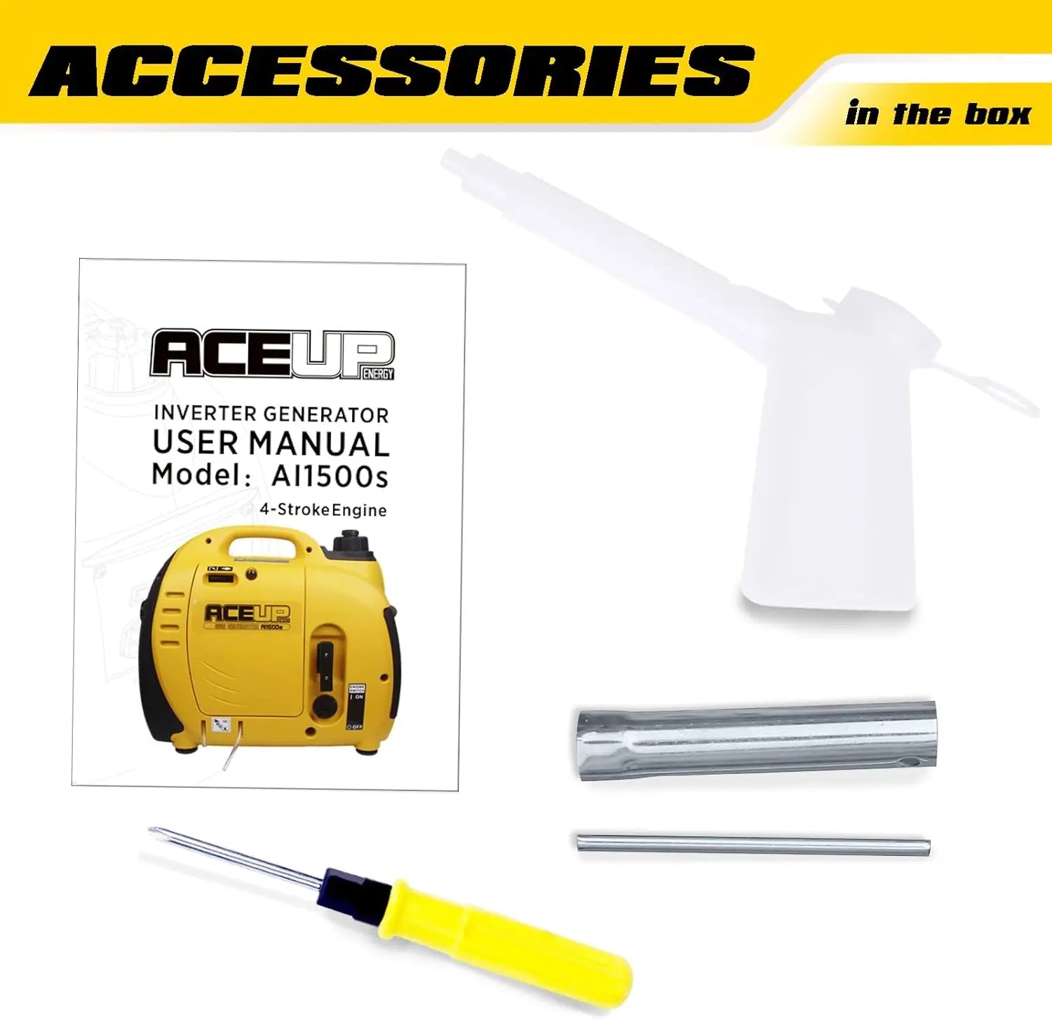 Energy 1500W Portable Inverter Generator, Gas-Powered, Ultra Quiet for Home Use, EPA Compliant