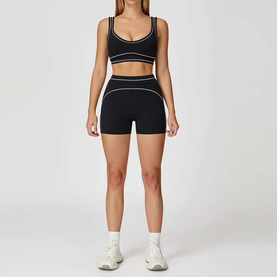 2 Piece Yoga Clothes Women Tracksuit Tracksuit Athletic Wear Fitness Suit Gym Workout Push Up Clothes Sports Bra Leggings Suit
