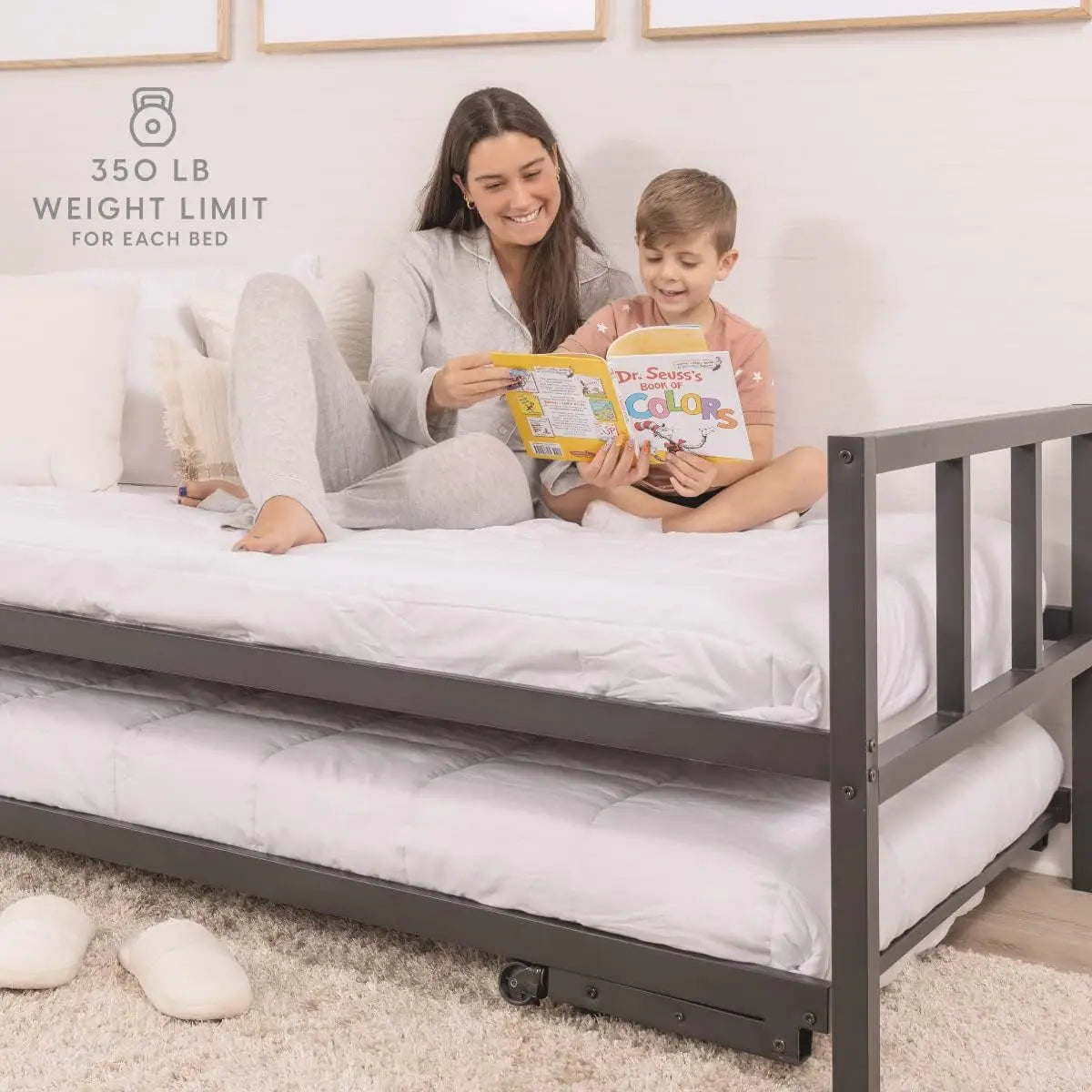 Twin Daybed and Fold- Up Trundle Set, Mattresses Sold Separately