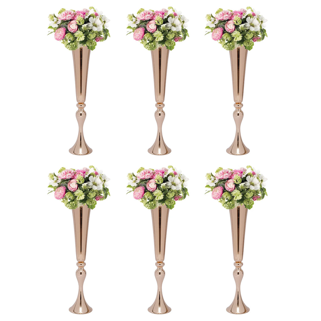 Metal Trumpet Vases, Flower Vase, Metal Table Centerpieces for Wedding Party/ Banquet Decor