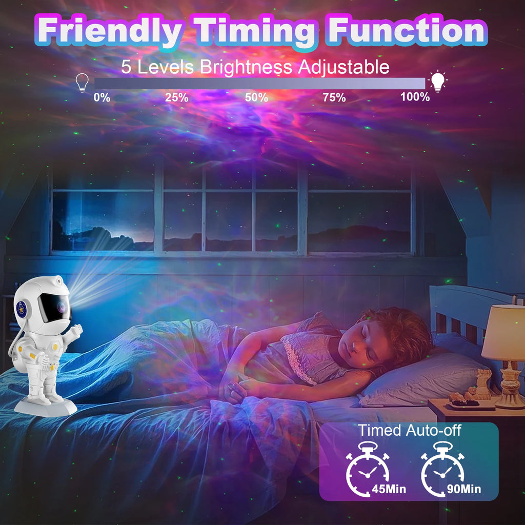 New Astronaut Starry Sky Night Light Aurora Star Future Captain Projector With Remote Timer for Bedroom