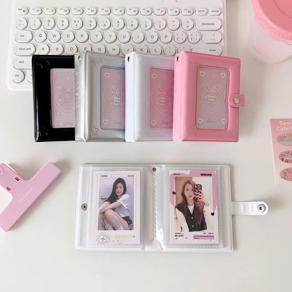3 Inch Photo Album Collector Book/ Stars/Photocard Holder/ Card Holder/ Sweet Square Hollow/ Album Cards Binder