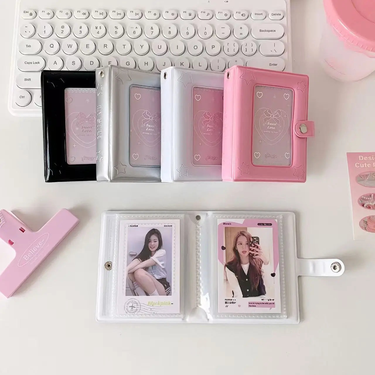 3 Inch Photo Album Collector Book/ Stars/Photocard Holder/ Card Holder/ Sweet Square Hollow/ Album Cards Binder