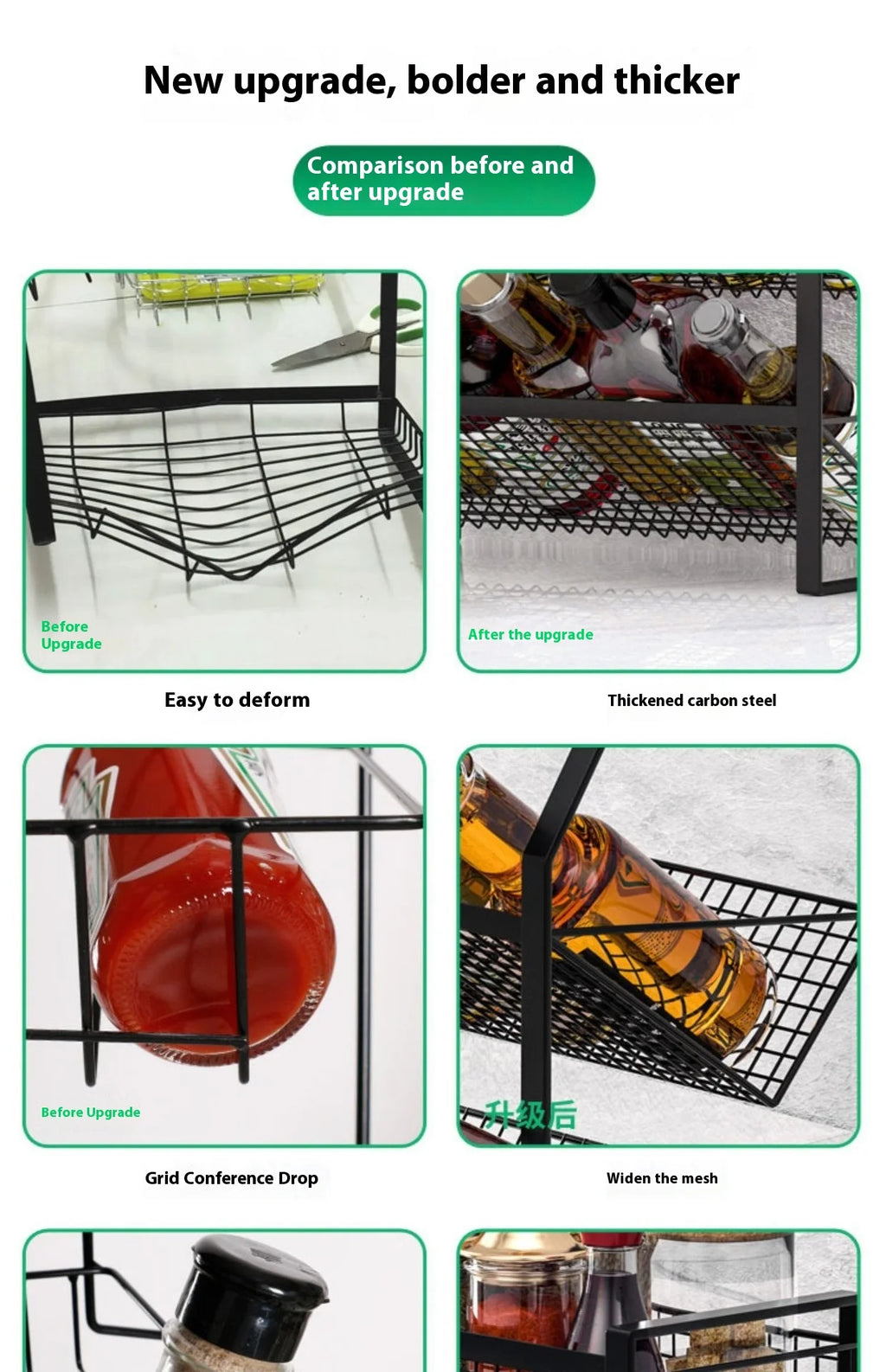 Kitchen Condiment Shelf Multi Tier Drawer Storage Cabinet Basket Organizer Drawer Ideal Countertop Pantry Under The Sink Desktop