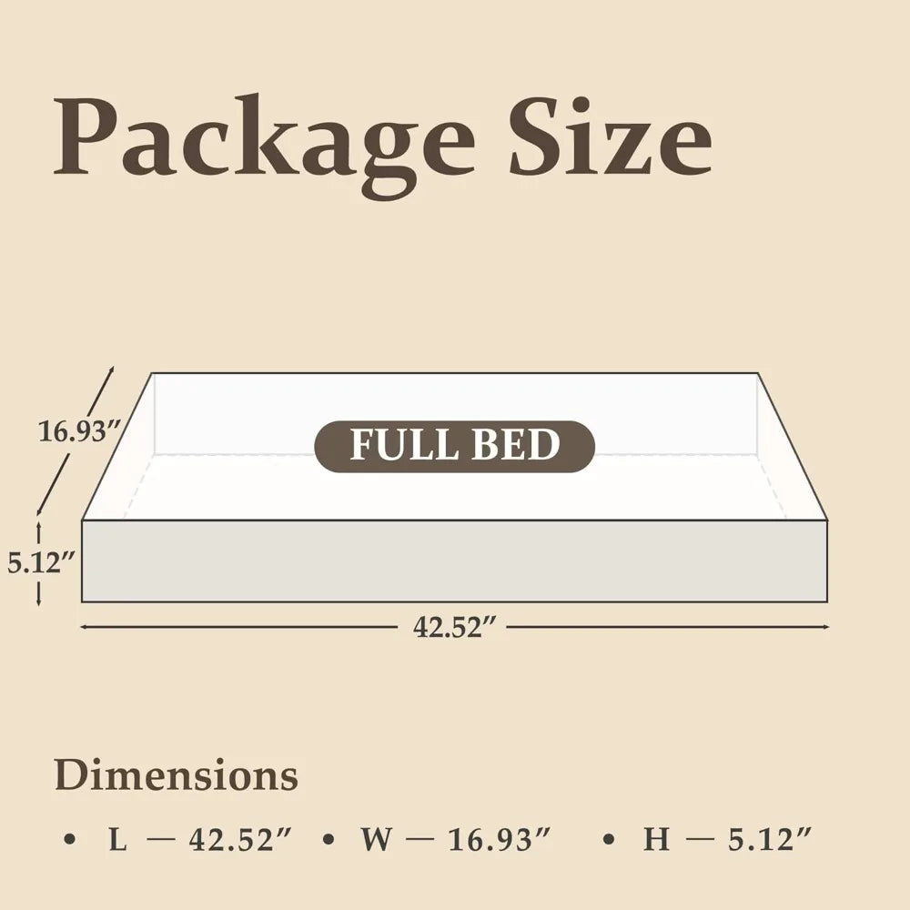 Full Bed Frame with Headboard and Footboard, Metal Full Bed Frame with Under Bed Storage, All-Metal Support System, No Box Spring Needed