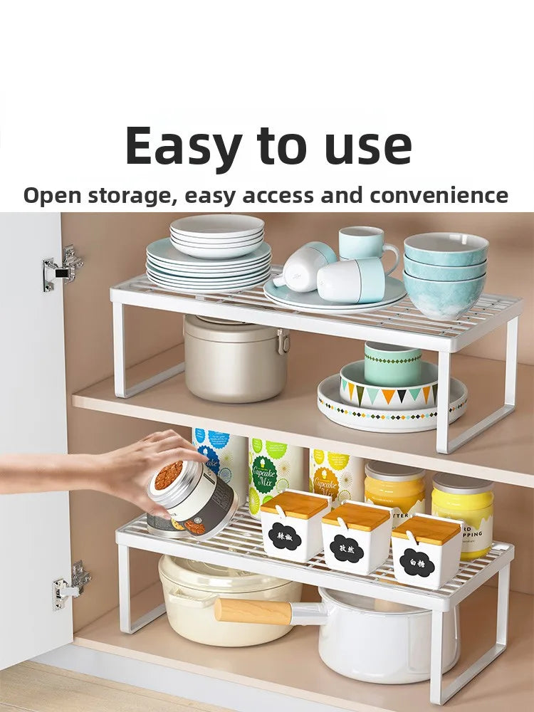 Kitchen Storage Countertop Bowl, Plate, Pot ,Utensil Organizer Cabinet/ Inner Multi-layer Self Seasoning Tabletop Storage