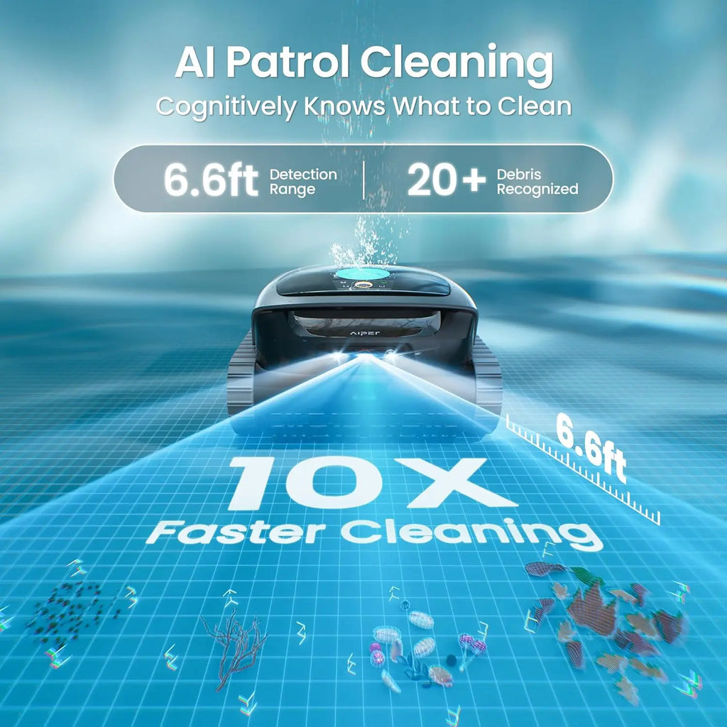 Scuba V3 AI Vision Cordless Robotic Pool Cleaner, Include Wireless Charging Dock, Smart Waterline Parking &, Custom