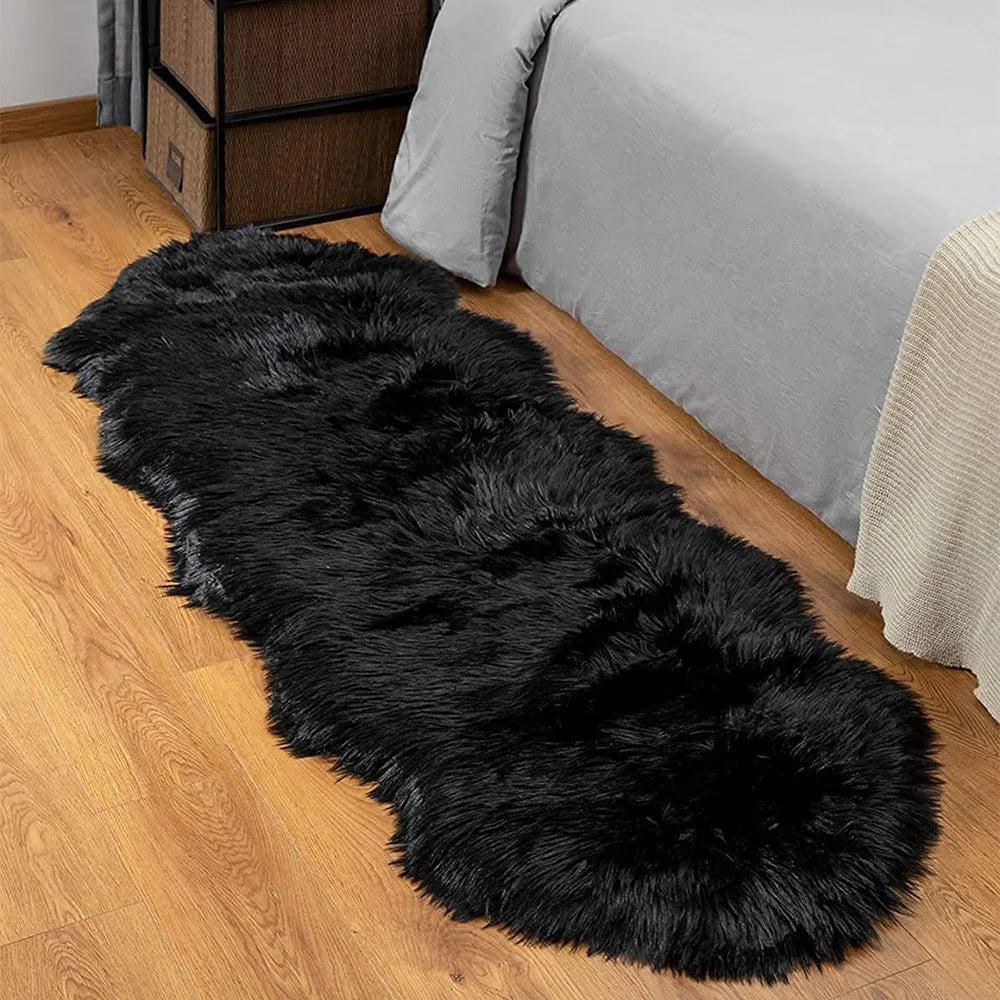 Imitation Sheepskin Carpet Fluffy Plush Rugs Luxury Fur Bedroom Bedside Carpet Living Room Sofa Area Rug Faux Wool Carpet