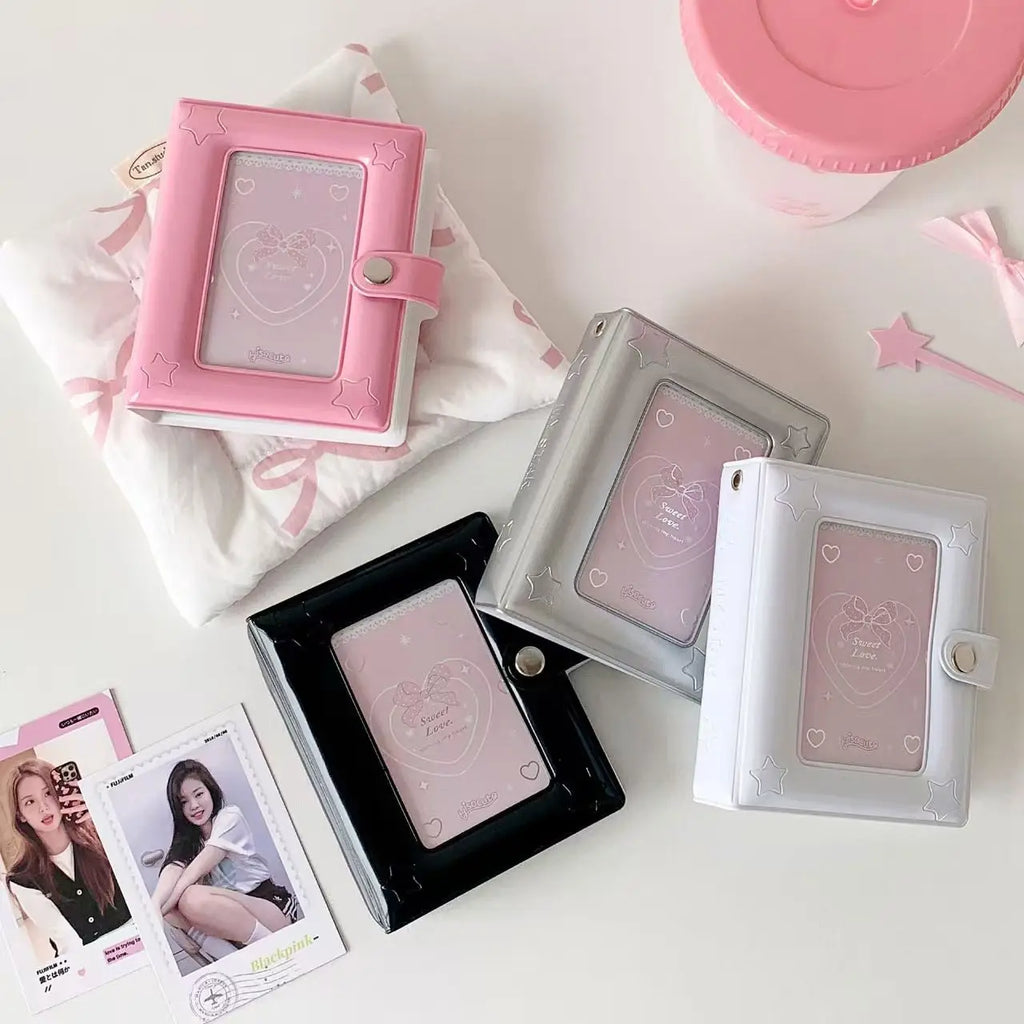3 Inch Photo Album Collector Book/ Stars/Photocard Holder/ Card Holder/ Sweet Square Hollow/ Album Cards Binder