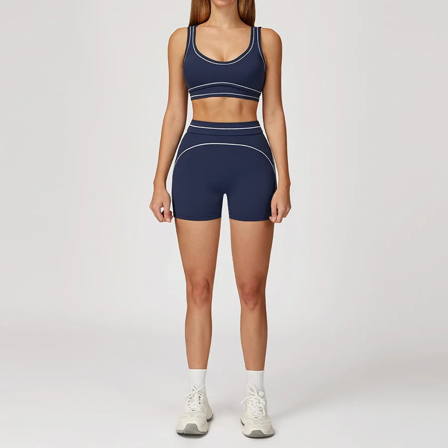 2 Piece Yoga Clothes Women Tracksuit Tracksuit Athletic Wear Fitness Suit Gym Workout Push Up Clothes Sports Bra Leggings Suit