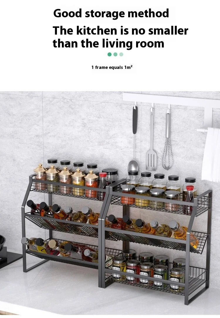 Kitchen Condiment Shelf Multi Tier Drawer Storage Cabinet Basket Organizer Drawer Ideal Countertop Pantry Under The Sink Desktop