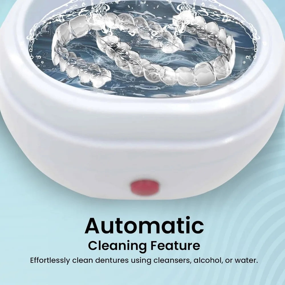 Travel - Ready Denture Cup Kit: Portable Cleaning Case for Dentures, Retainers & Mouth Guards