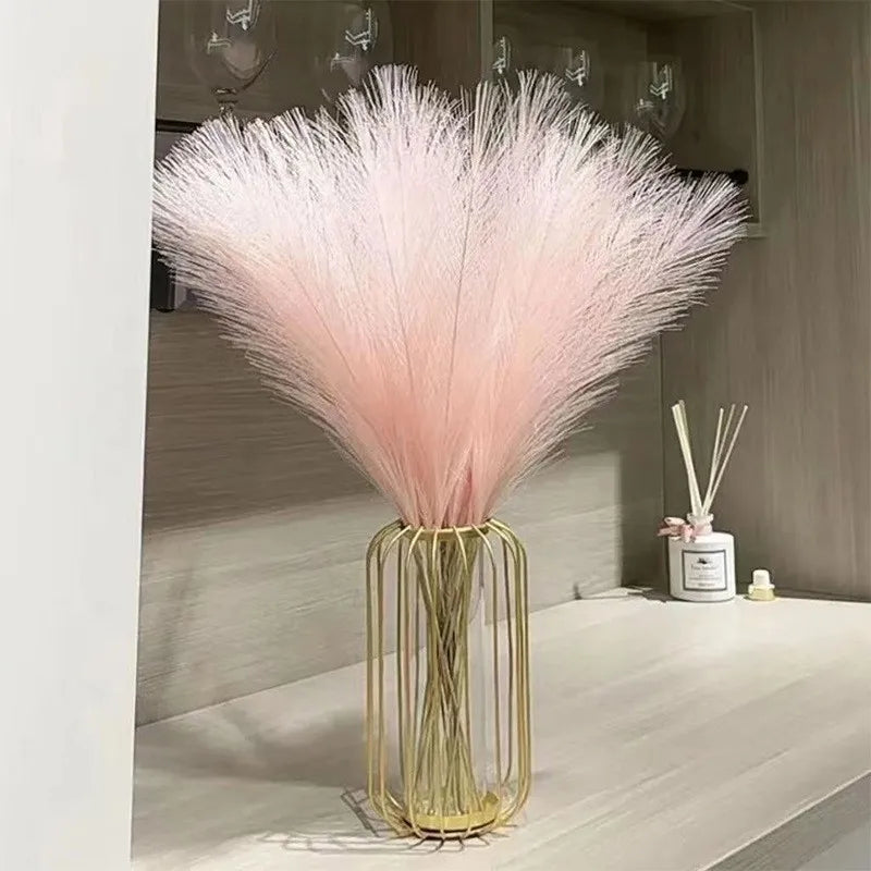 10PCS Artificial Pompous Grass/ Pompous Branches/ Fake Fluffy Stems/ Plants Vase Filler for Home Boho Decor Flower Arrangement