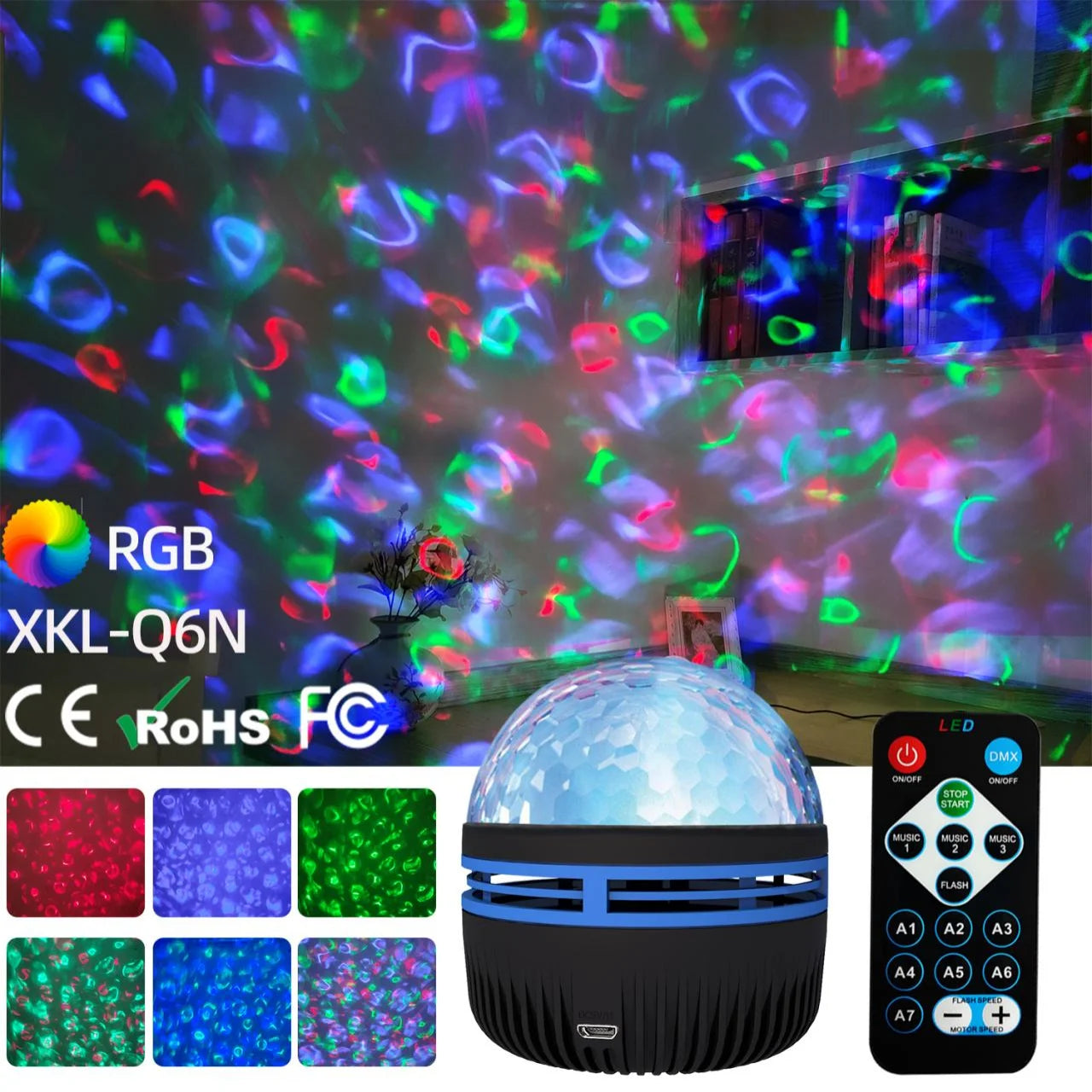 LED Starry Sky Northern Light Projector/ A variety of Styles Projection Lamp with Remote Control /Auto Rotate for Home Party Decor