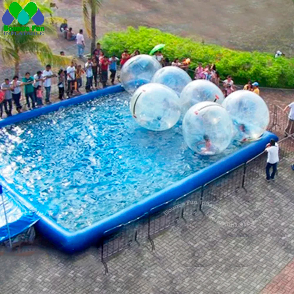 Portable Square Shape Inflatable Swimming Pool ,Water Zorb Walking Ball Pools For Outdoor Kids Activity/ Summer Water fun