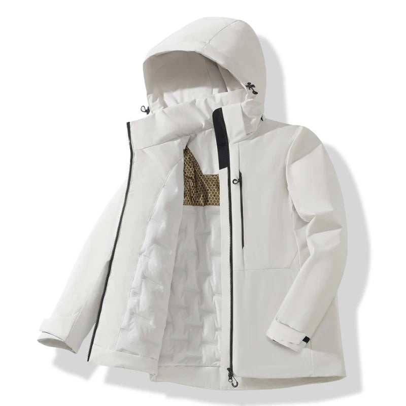 JNLN Unisex Waterproof Fleece Jackets /Winter Windproof Thermal Windbreaker Men and Women Hiking, Camping, Skiing, Climbing Raincoat