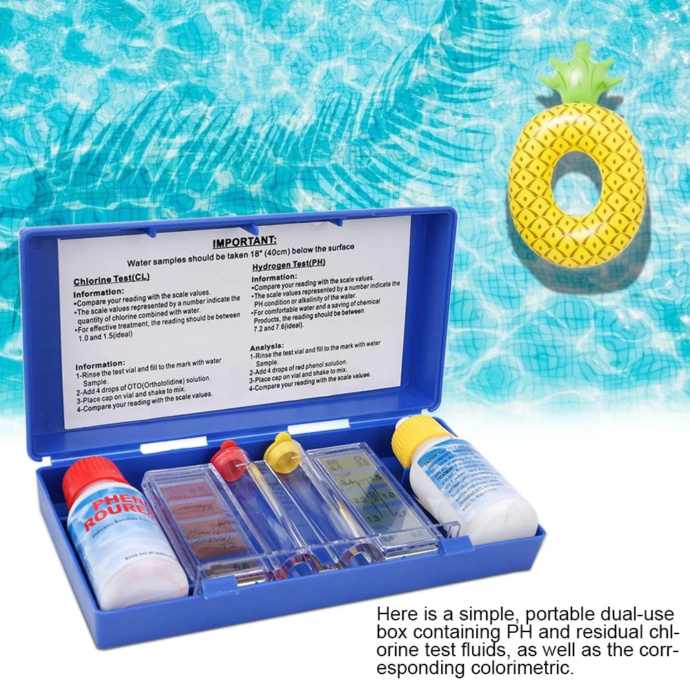 PH Chlorine Water Quality Test Kit/ Swimming Pool Tester/ Water Testing Box
