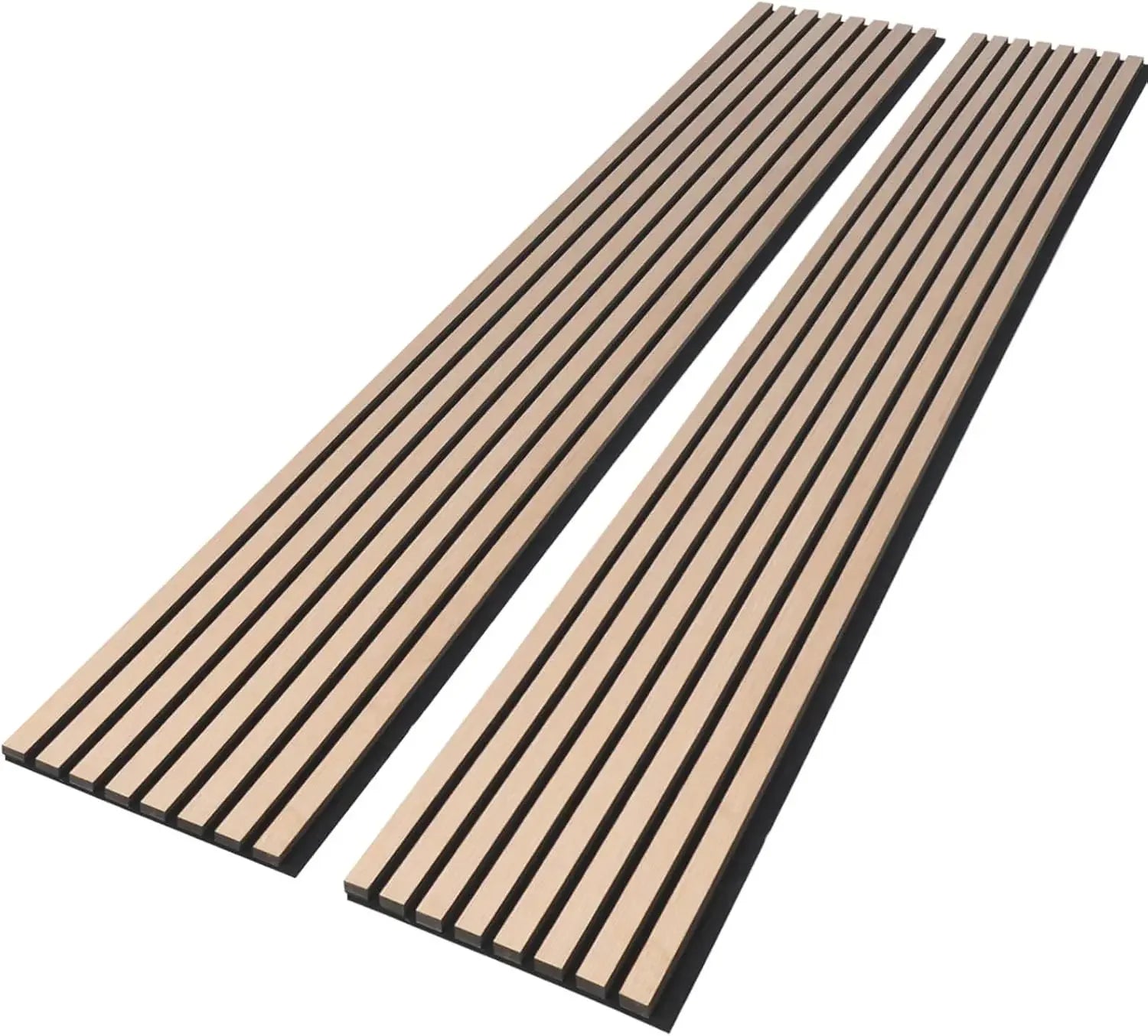 Wood Slat Wall Panels - Modern Wood Panels for Wall, 3D Fluted Sound Absorbing Panel with Wood Finish