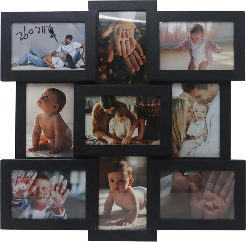 4PCS/Set  4x6 Inch Collage Picture Frame Wall Decor Set/Home /Living Room Wall Hanging Photo Frames/ Multi-Photo Display with Glass Front/ Wedding Party Home Decoration