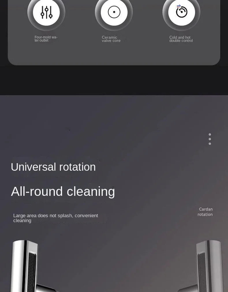 Kitchen Faucet, Rain Waterfall, Vegetable Washing Basin, Sink, Household Sink, Hot and Cold- Two in One, Pressurized Rotating