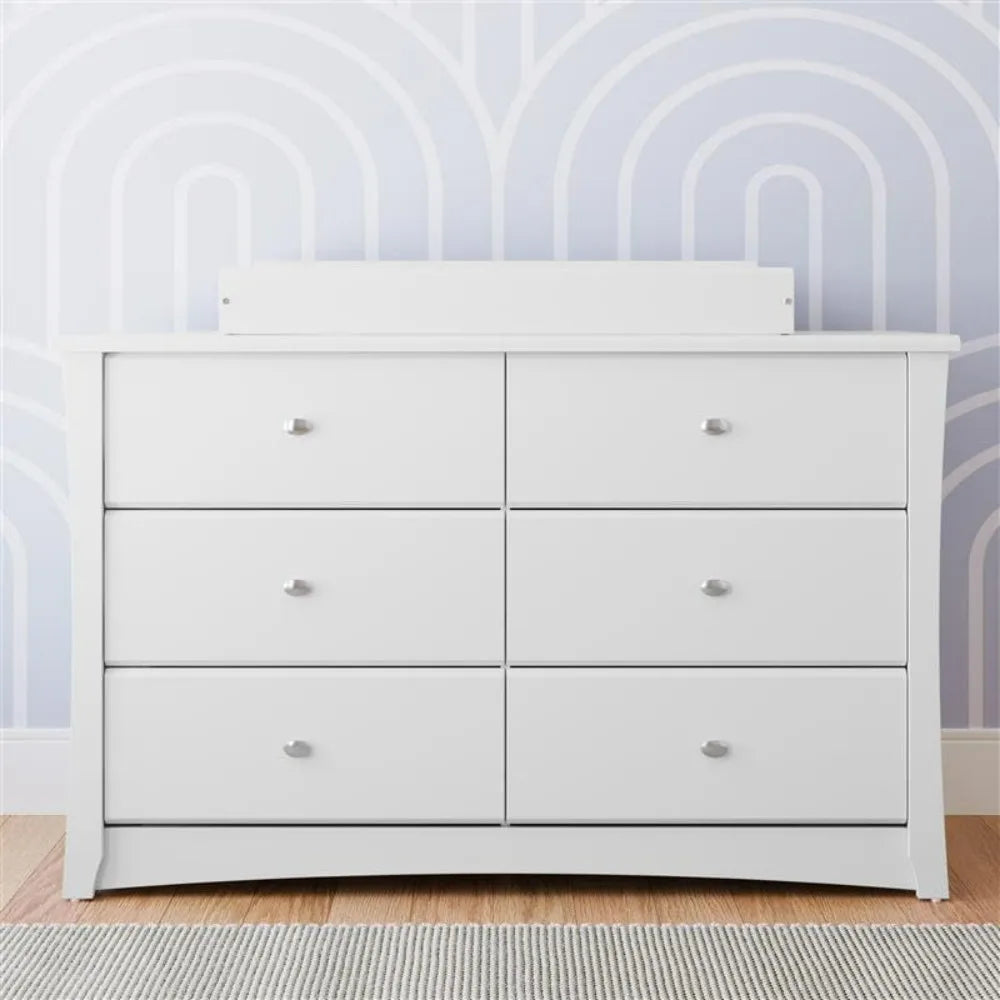 6-Drawer Double Dresser in White